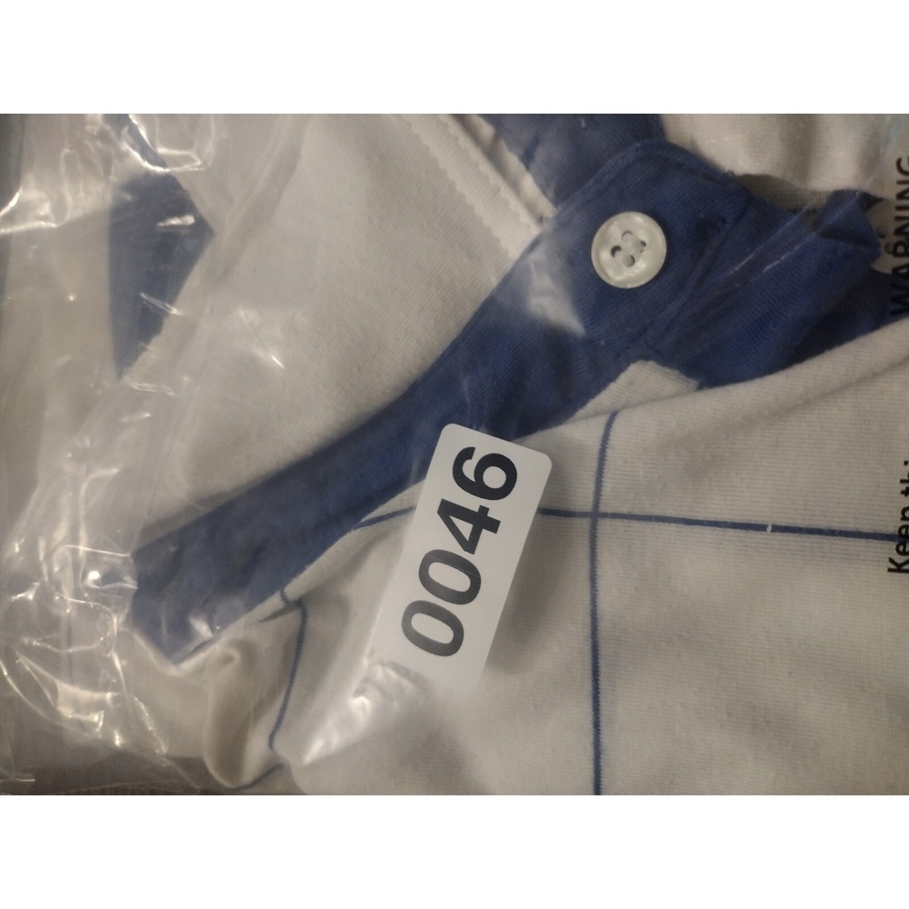 Arnold Palmer Golf Shirt Size Medium White Blue Stripe Vintage Mens - Picture 10 of 10